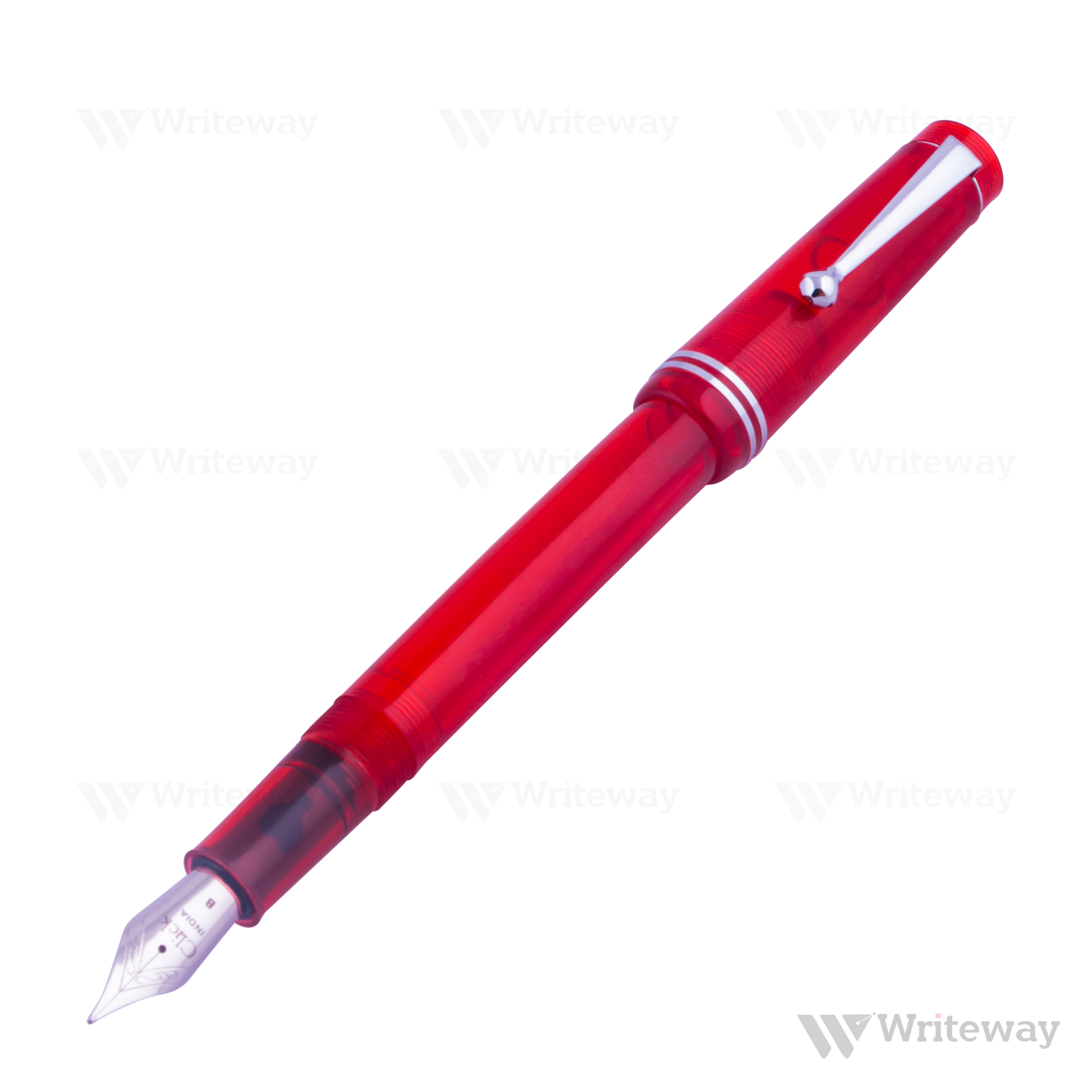 CLICK ARISTOCRAT FOUNTAIN PEN TRANSPARENT RED - BROAD