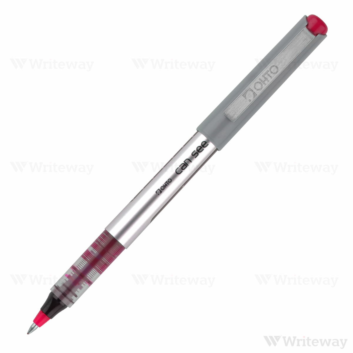 OHTO CAN SEE ROLLER  0.7 mm WINE RED (PACK OF 12 PENS)