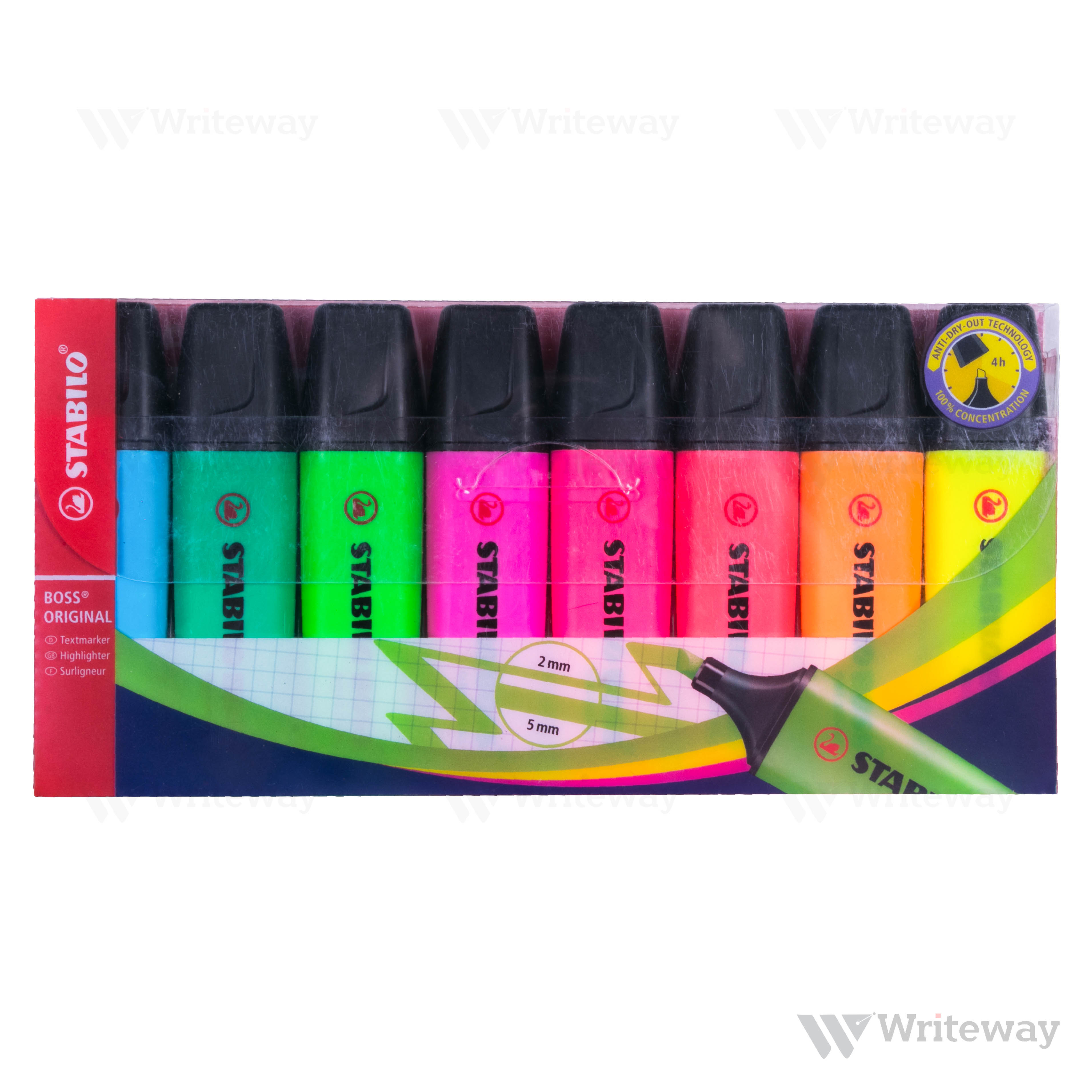 STABILO BOSS ORIGINAL HIGHLIGHTER (PACK OF 8PCS )