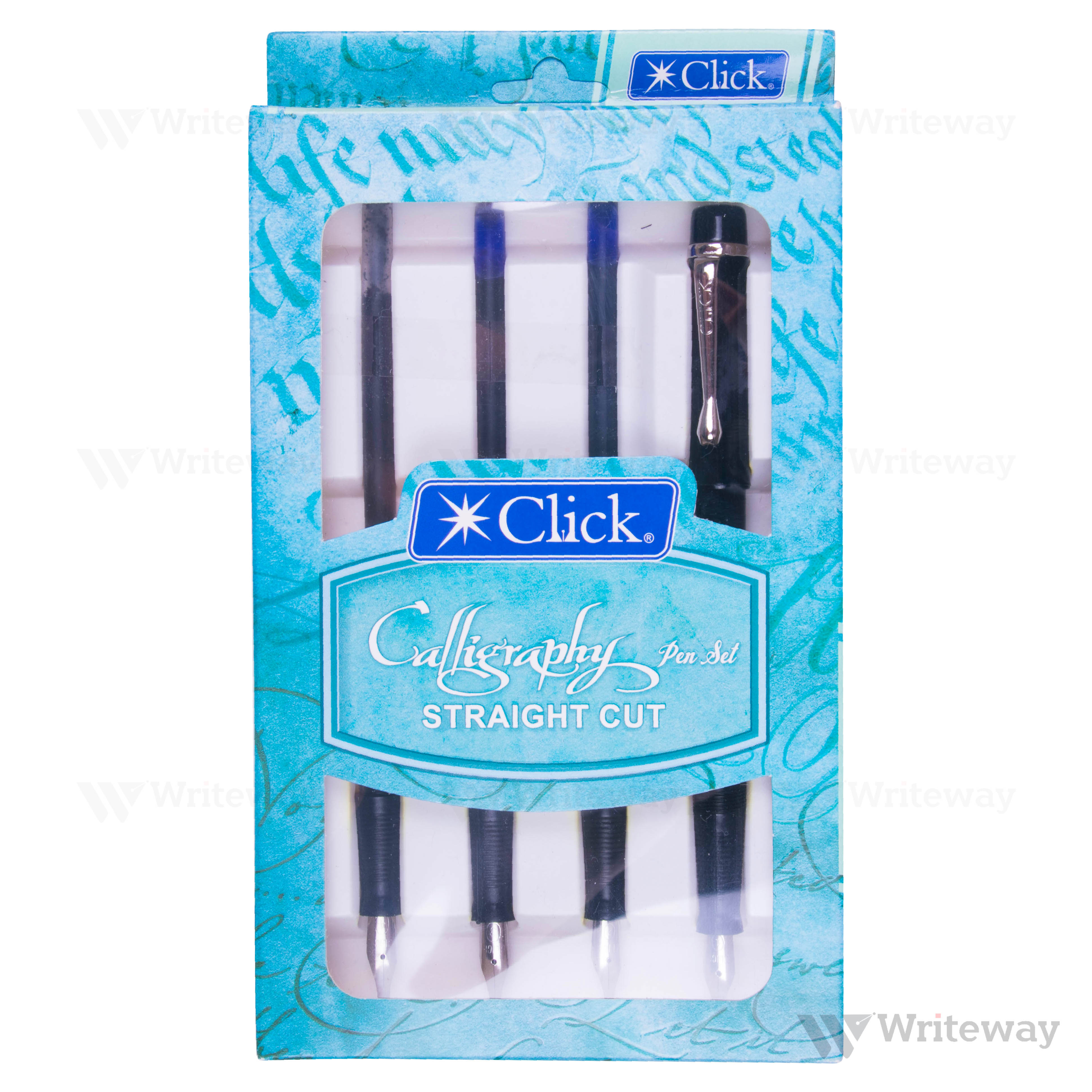 CLICK CALLIGRAPHY STRAIGHT CUT PEN SET BLACK