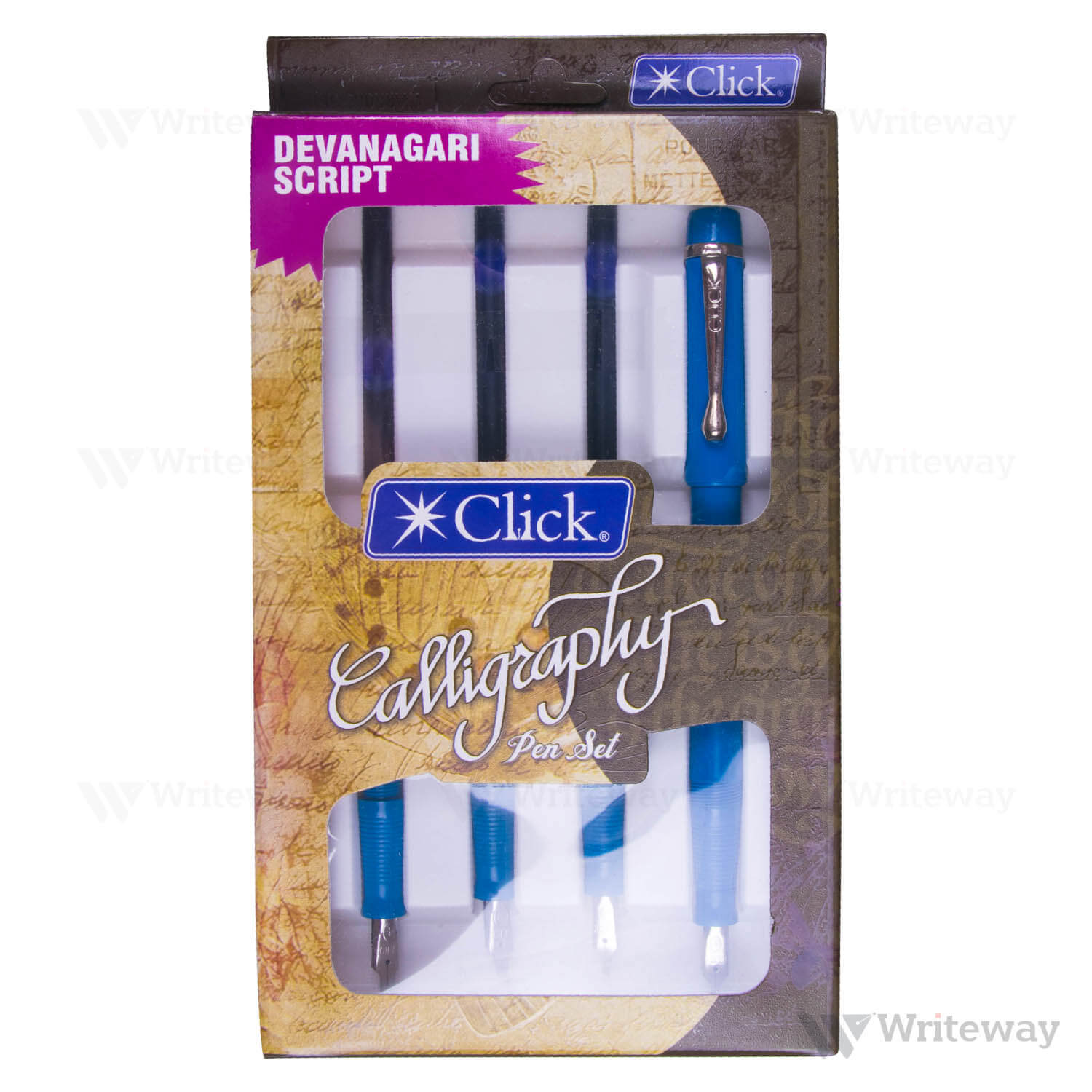 CLICK CALLIGRAPHY DEVANAGARI PEN SET SKY BLUE