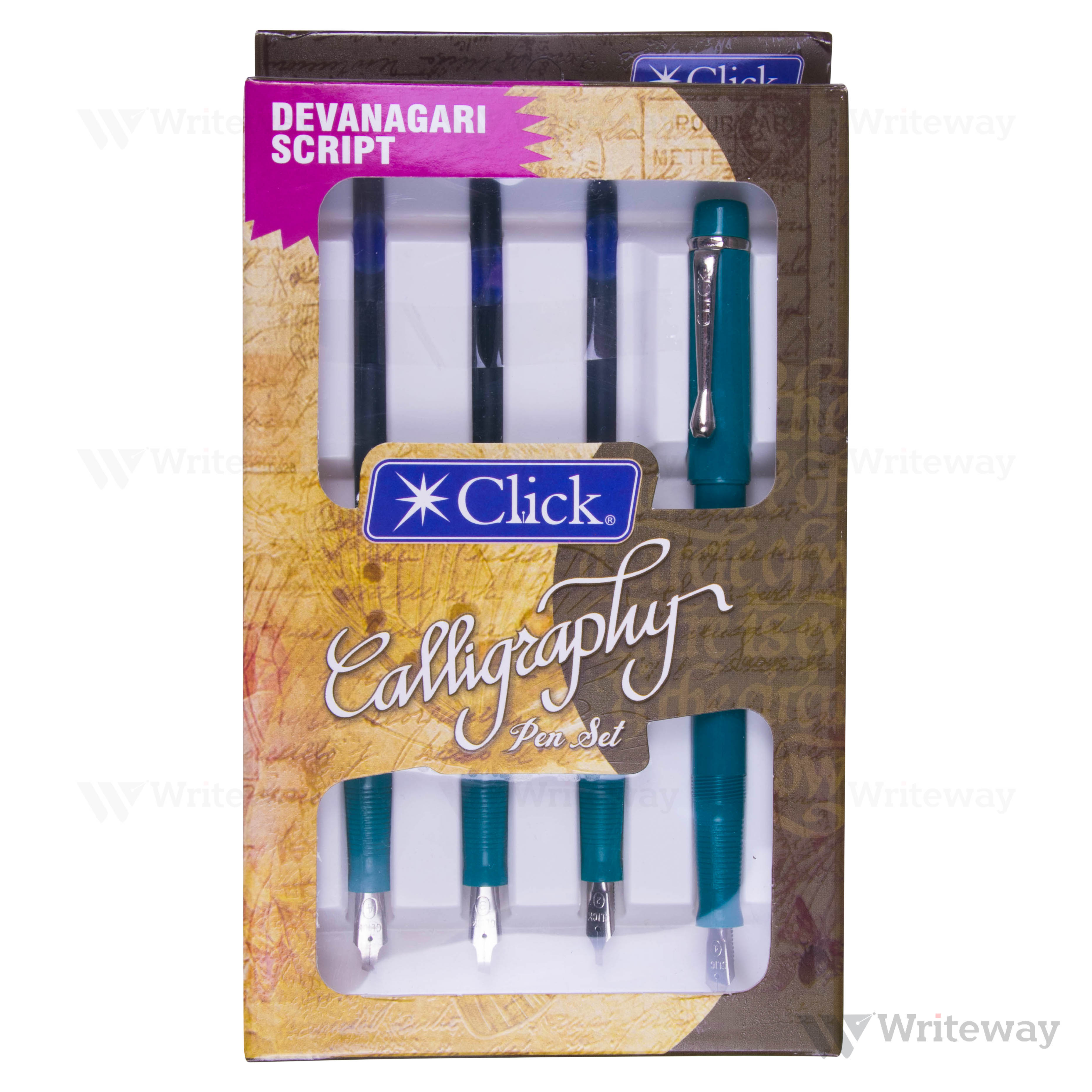 CLICK CALLIGRAPHY DEVANAGARI PEN SET GREEN