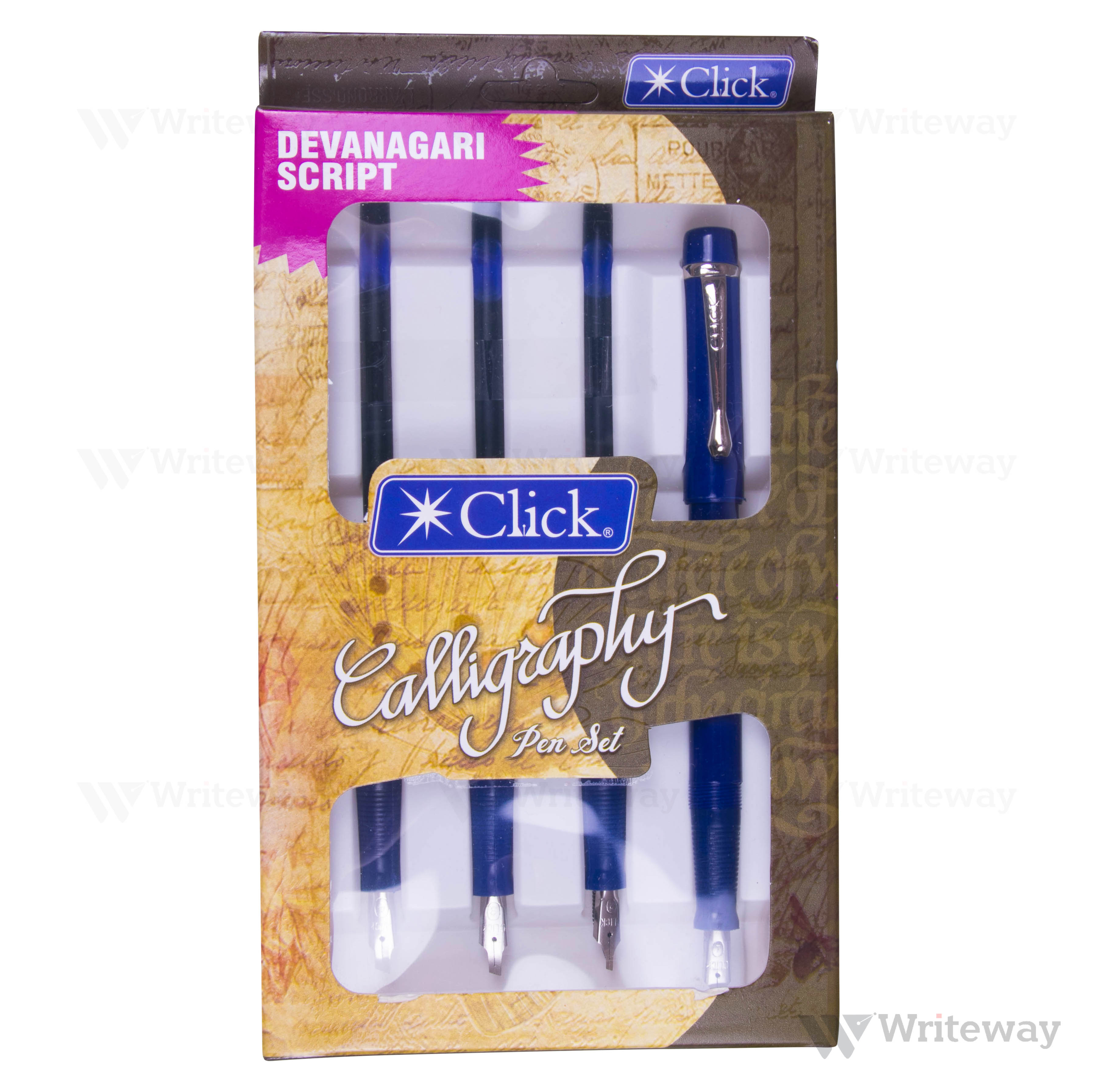 CLICK CALLIGRAPHY DEVANAGARI PEN SET NAVY BLUE