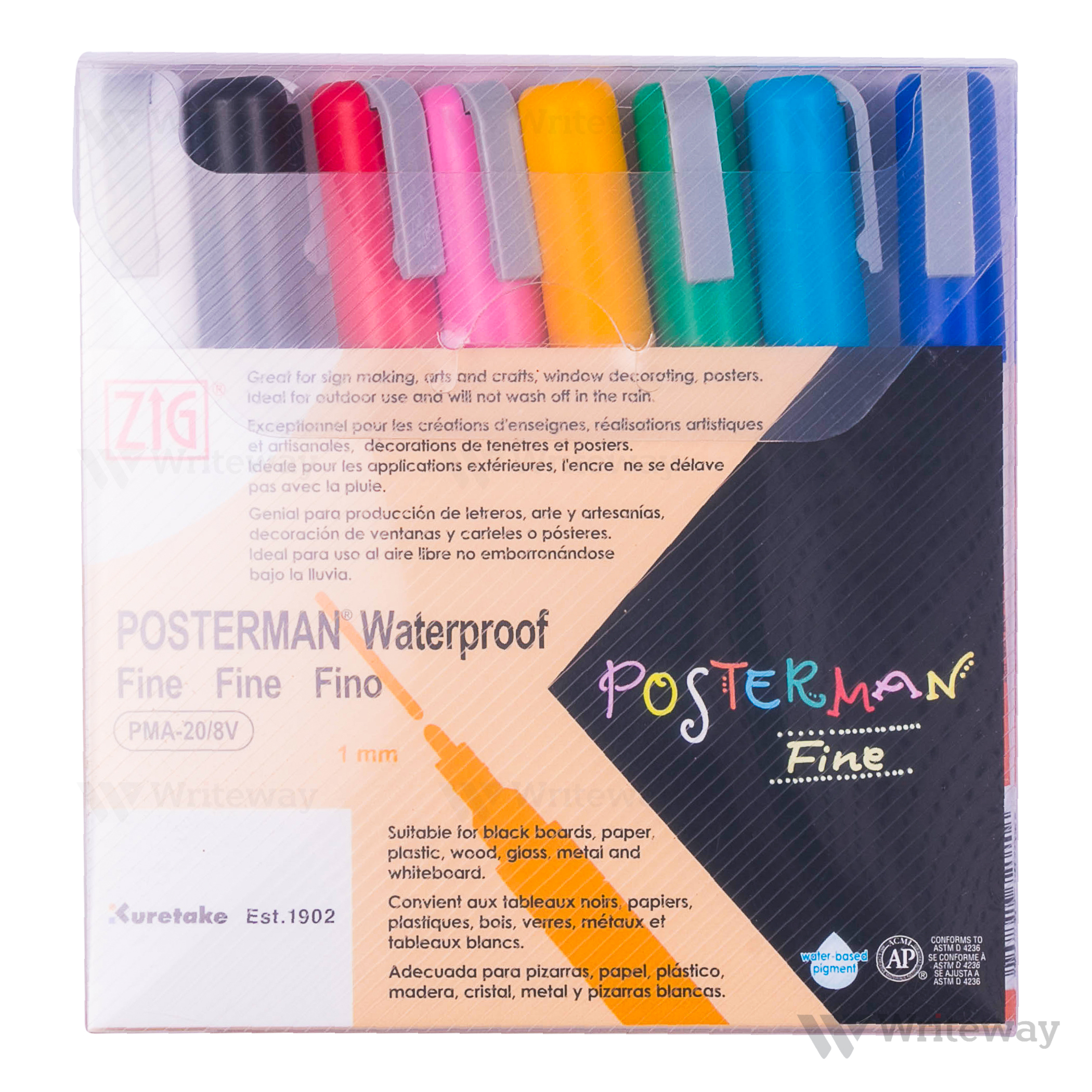 KURETAKE ZIG POSTERMAN FINE (PACK OF 8)