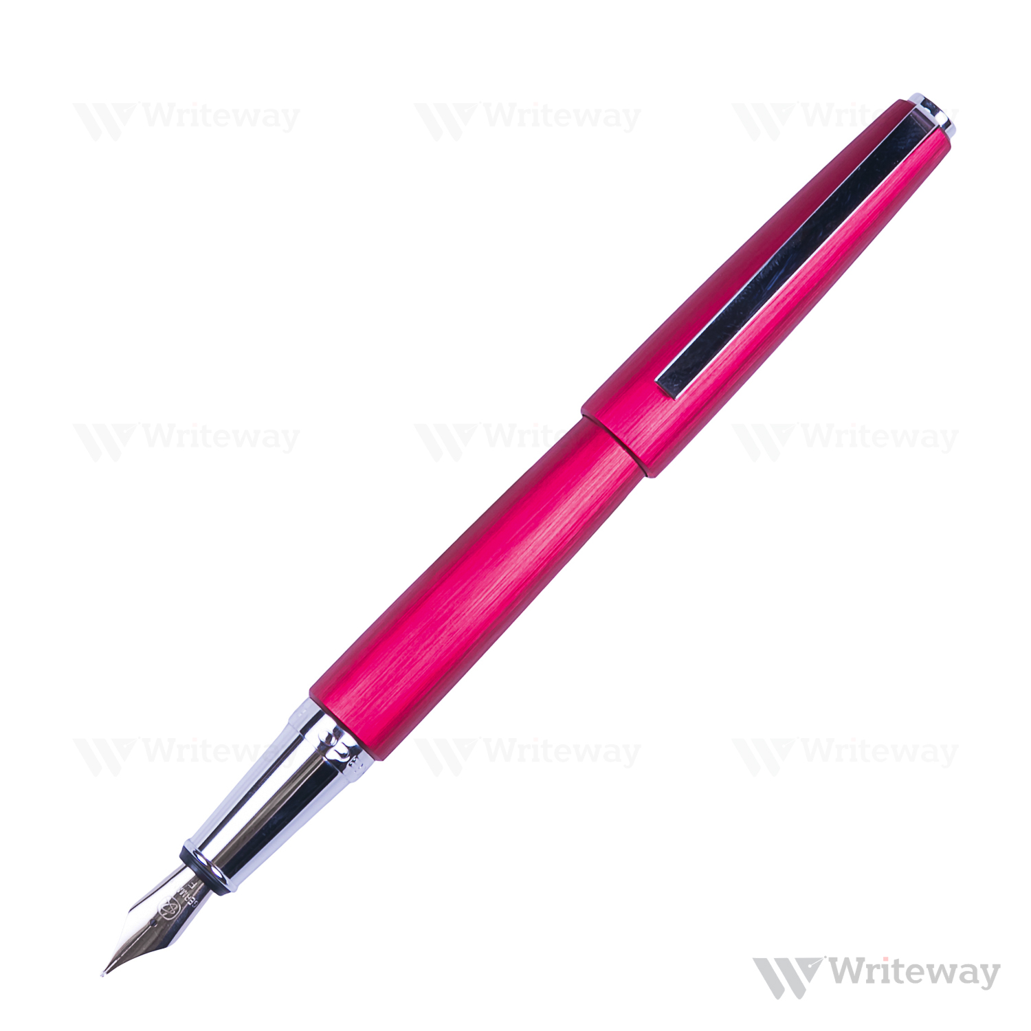 KACO BALANCE BRUSHED ALUMINIUM FOUNTAIN PEN - RED