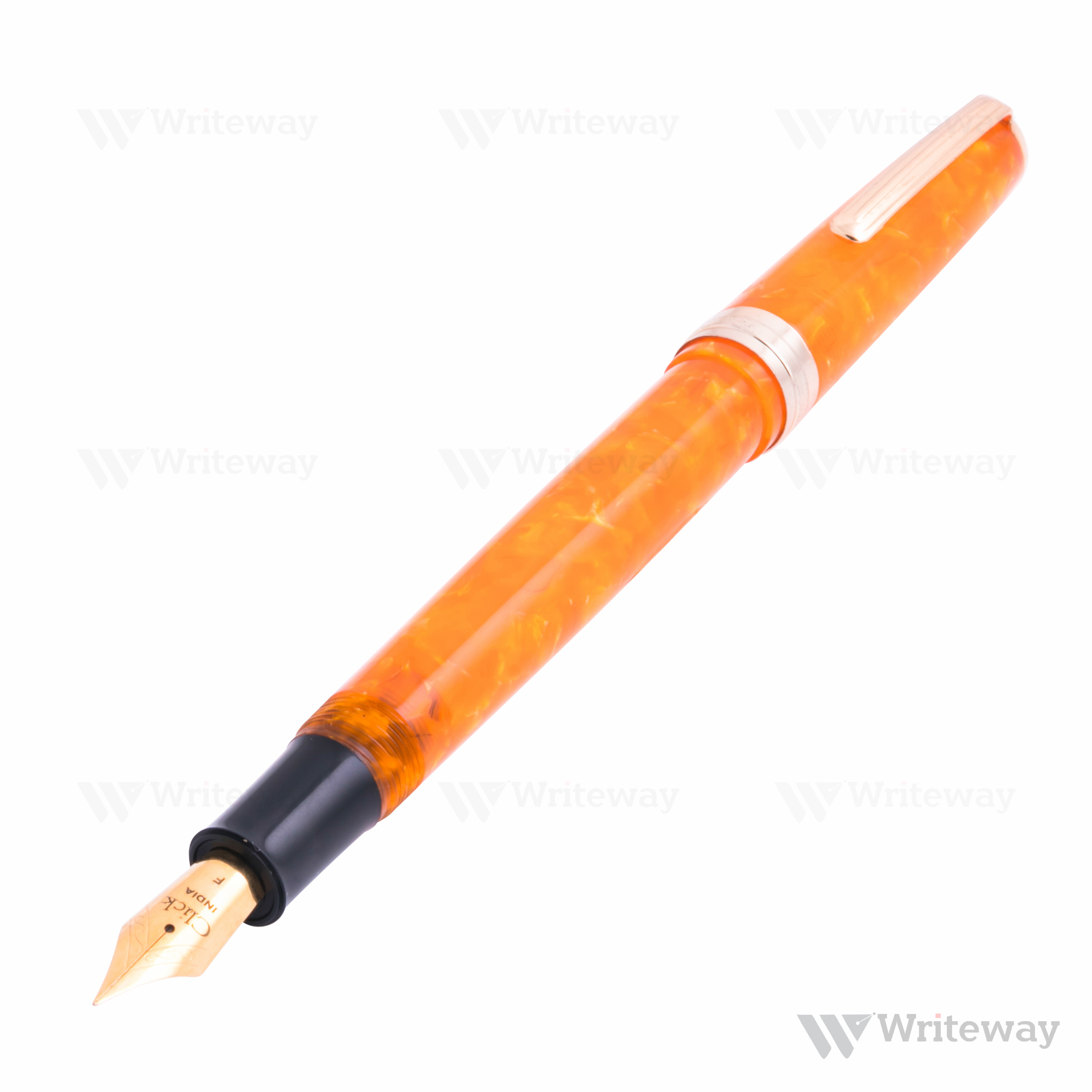 CLICK FALCON PREMIUM ACRYLIC FOUNTAIN PEN SUNBURST ORANGE