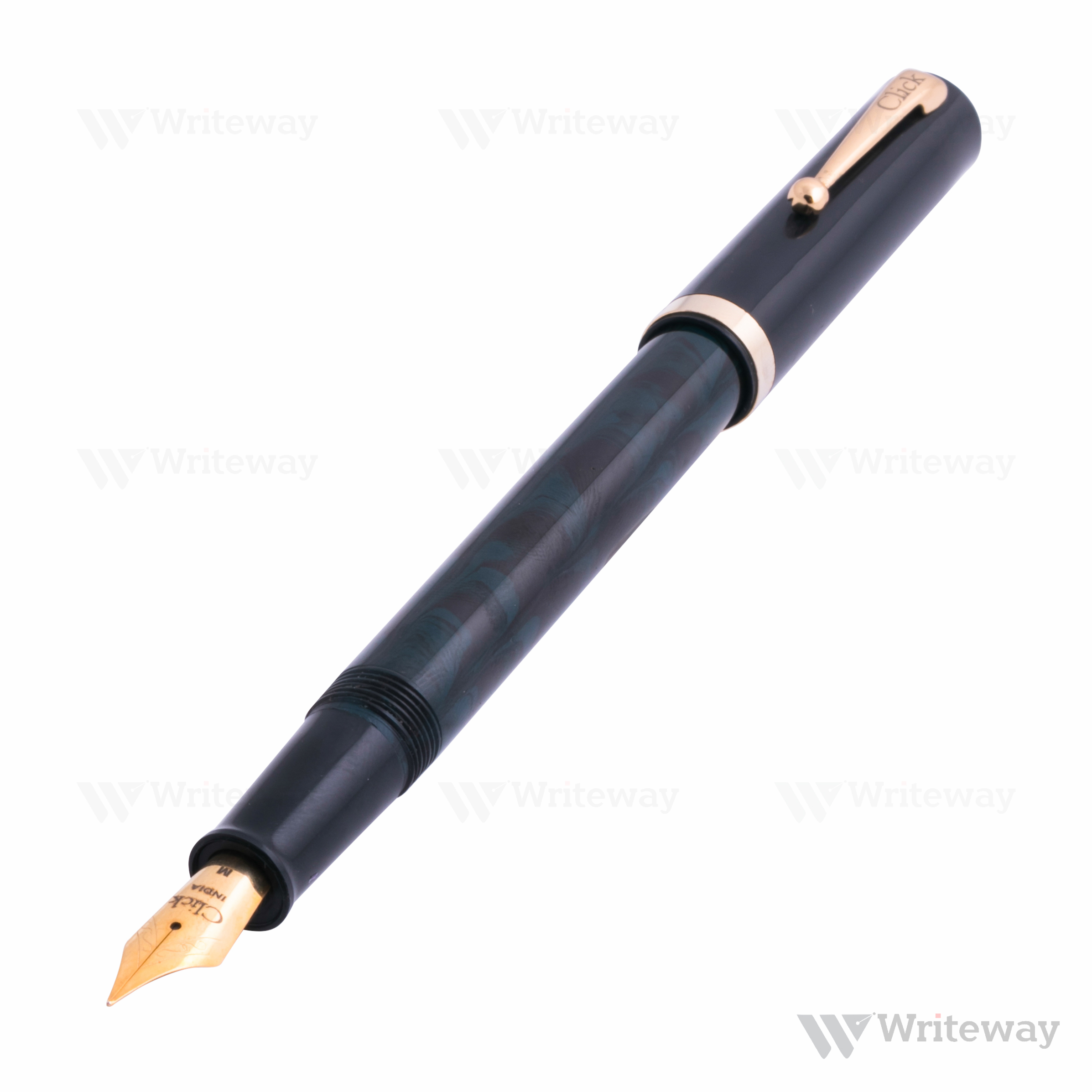 CLICK ORION EBONITE FOUNTAIN PEN GREEN BLUE