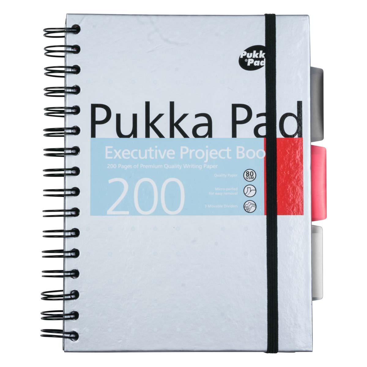 PUKKA PADS PROJECT BOOK A5 METT-SILVER