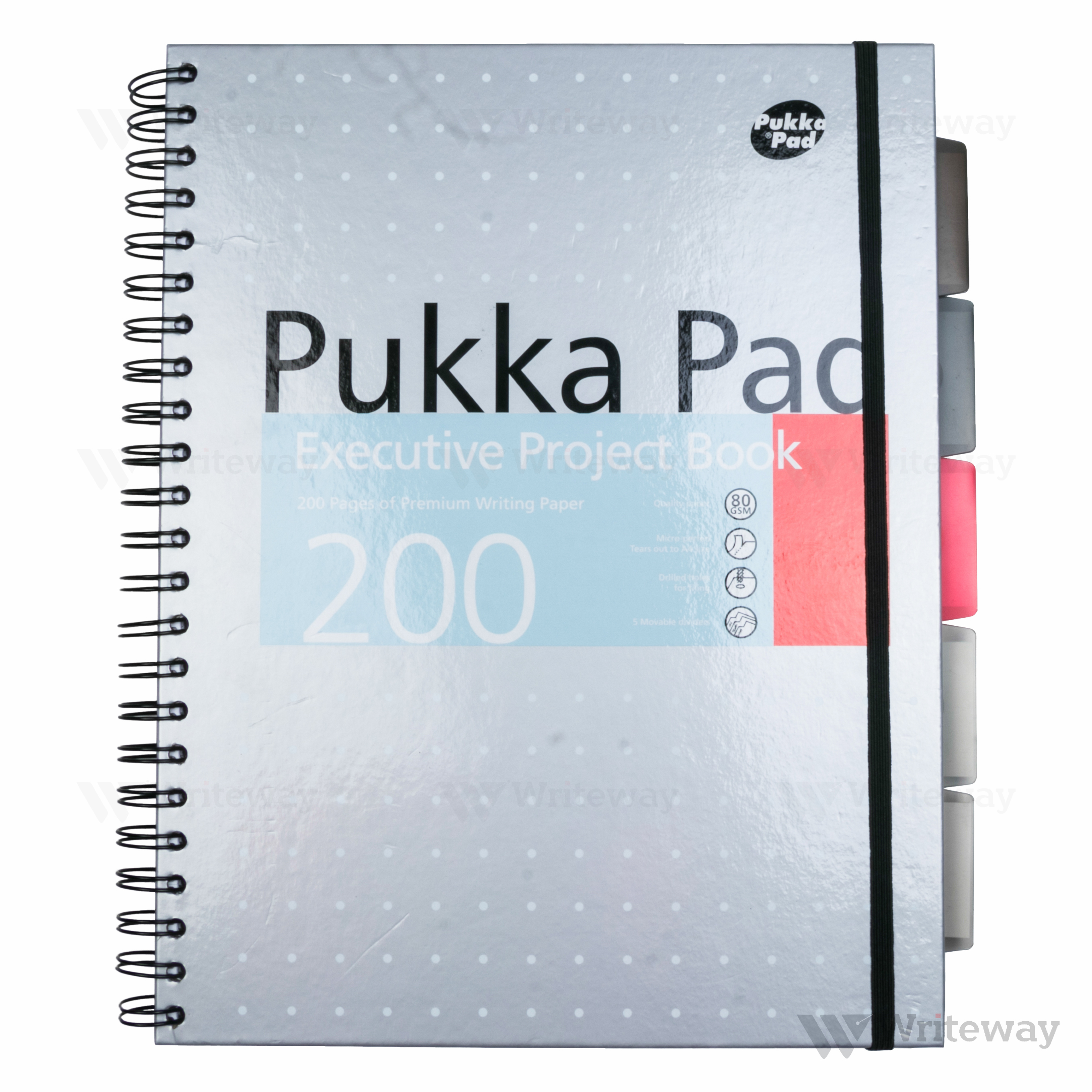 PUKKA PADS PROJECT BOOK A4 METT-SILVER