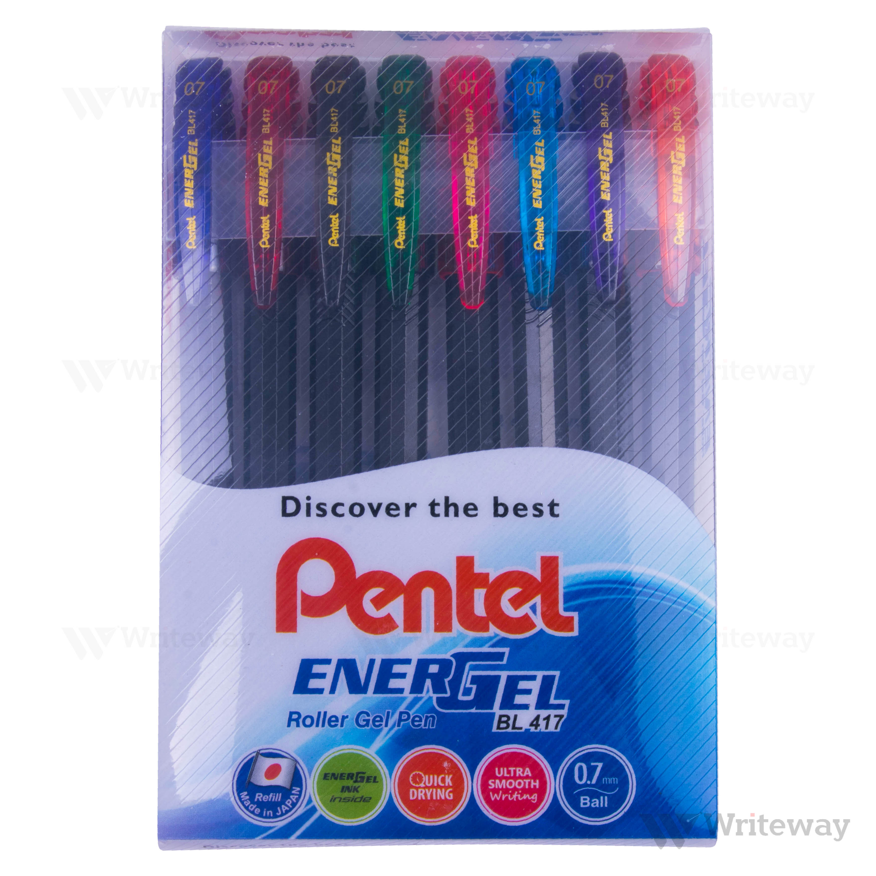 PENTEL ROLLER GEL PEN (PACK OF 8PCS)