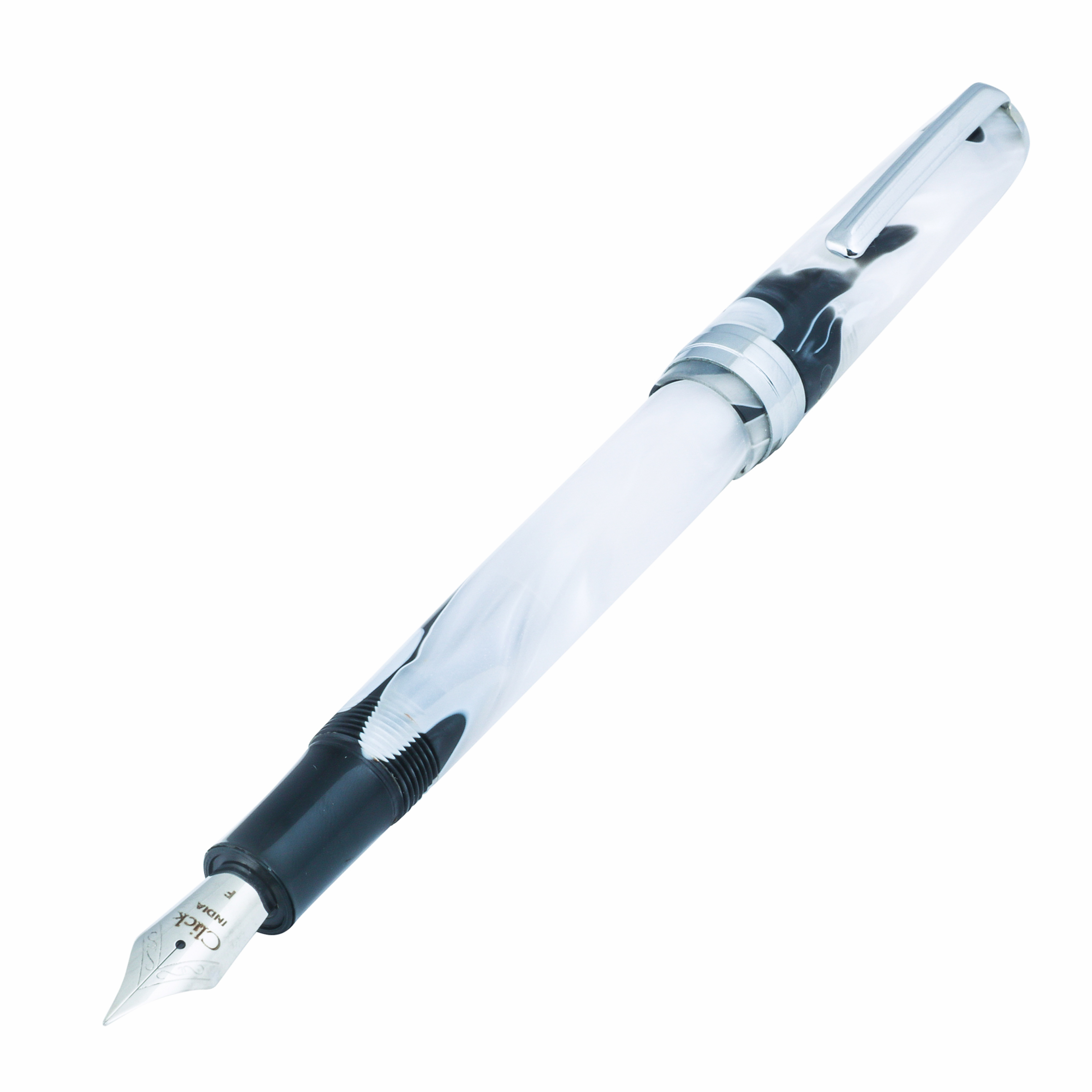 CLICK FALCON ACRYLIC FOUNTAIN PEN WHITE-BLACK