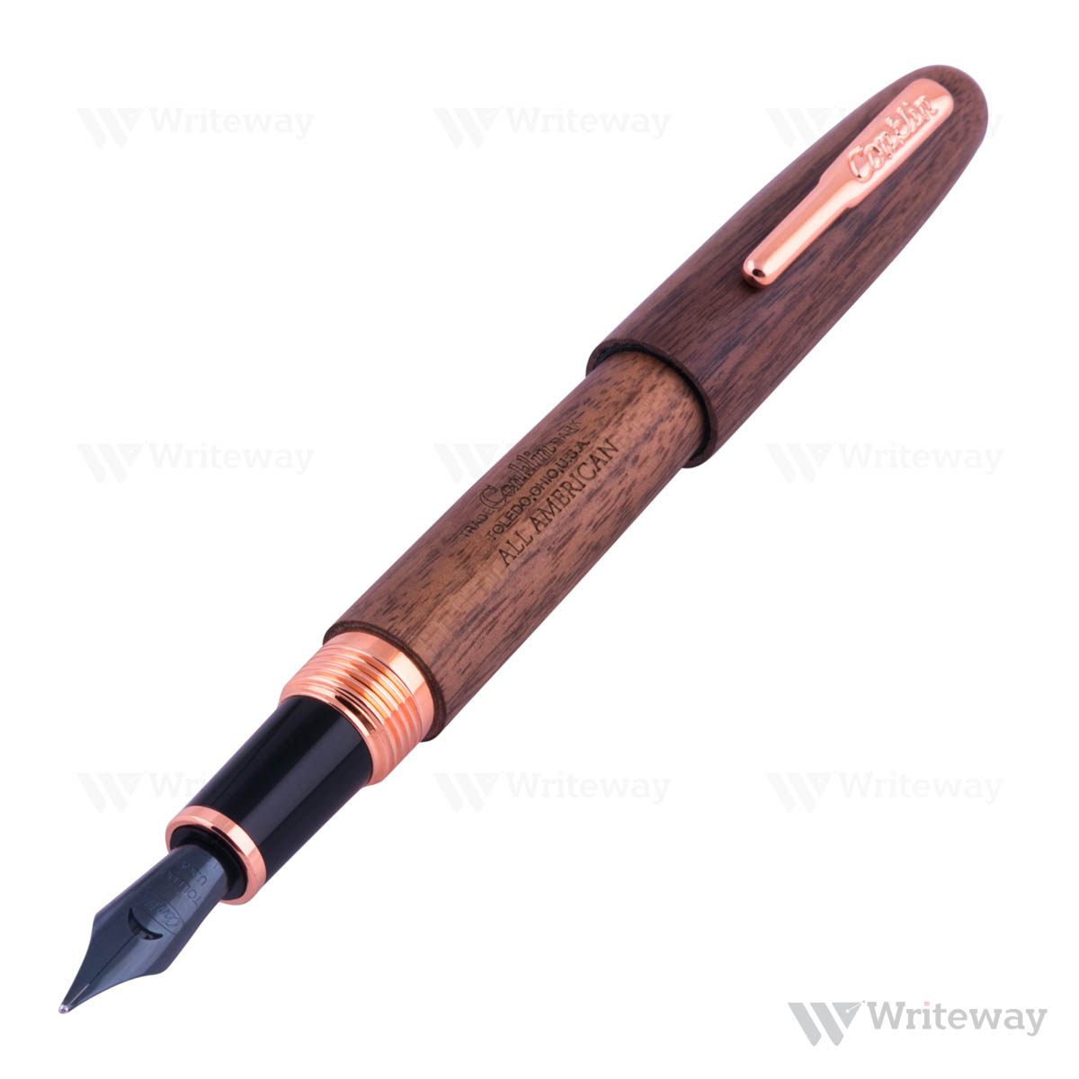 CONKLIN ALL AMERICAN WOOD FOUNTAIN PEN ROSE GOLD