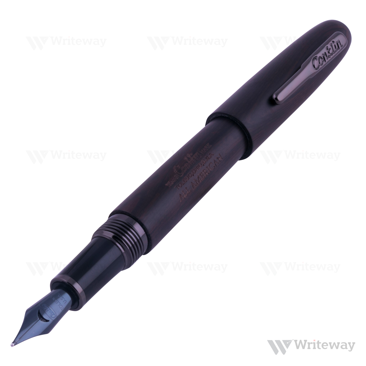 CONKLIN ALL AMERICAN FOUNTAIN PEN GUNMETAL TRIM