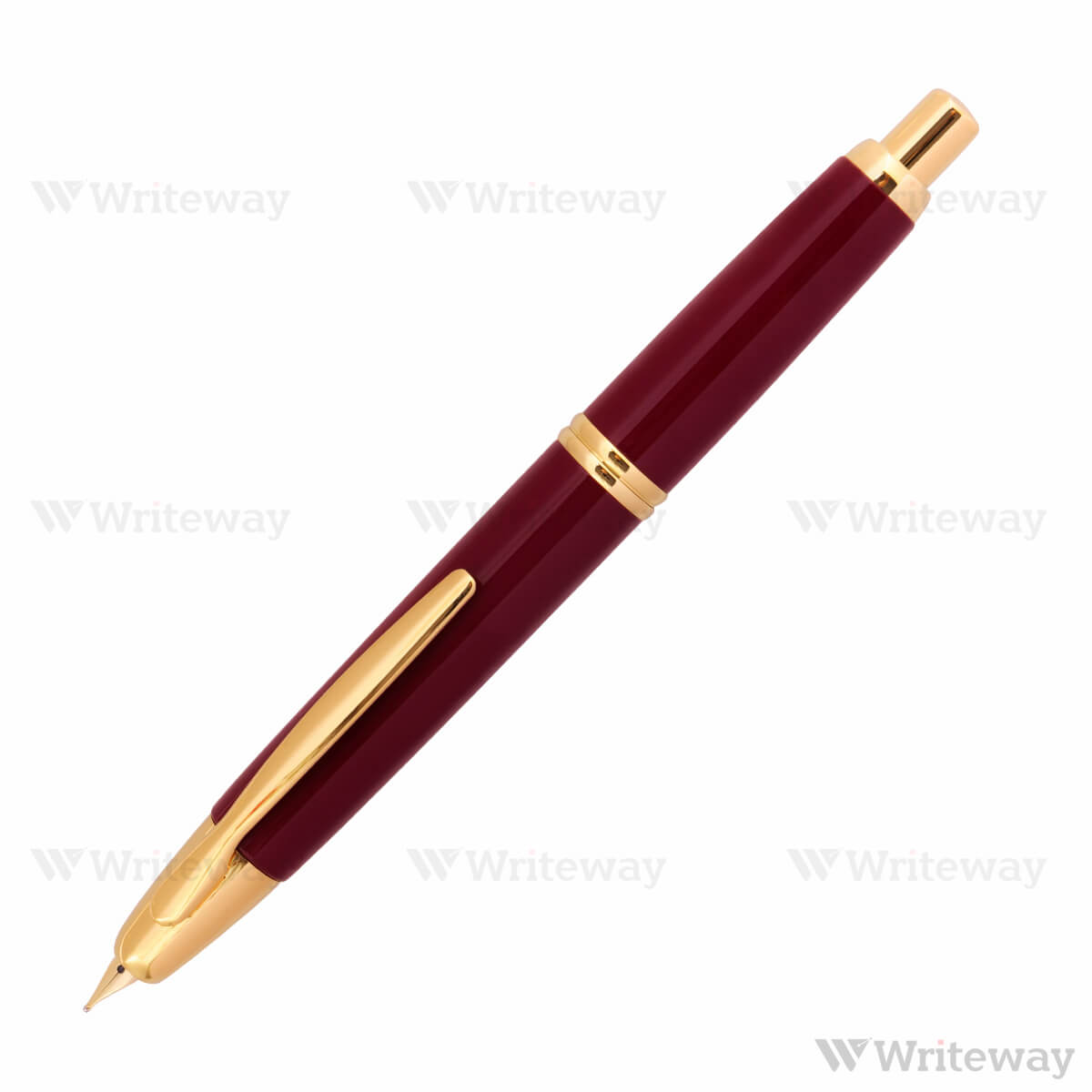 PILOT CAPLESS GOLD ACCENT FOUNTAIN PEN RED