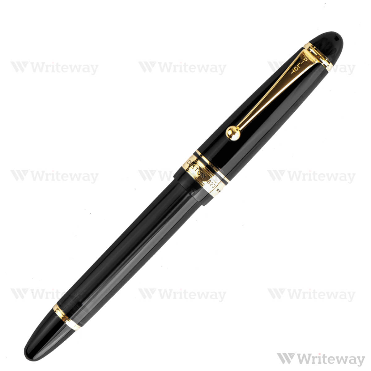 PILOT CUSTOM 823 BLACK  FOUNTAIN PEN + INK BOTTLE