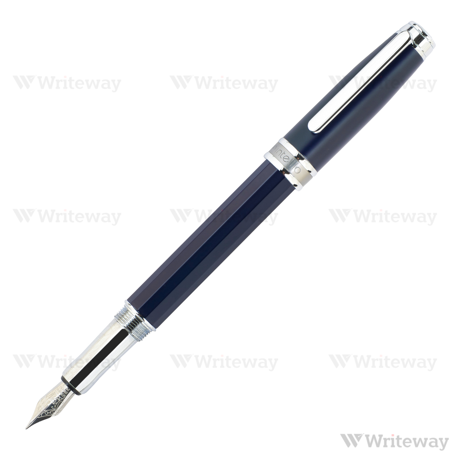 INTELLIO MYSTIQUE FOUNTAIN PEN MATTE BLUE & CHROME