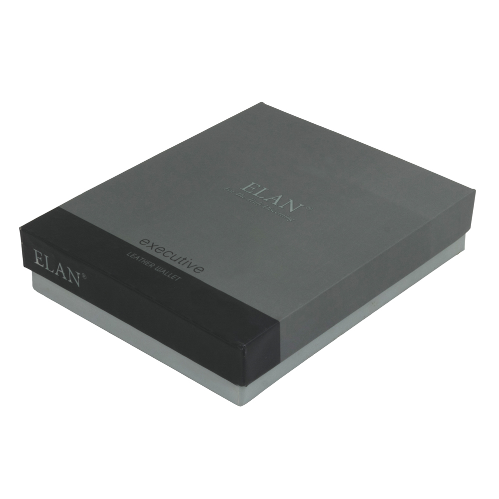Elan Leather Bifold Card Wallet - Black